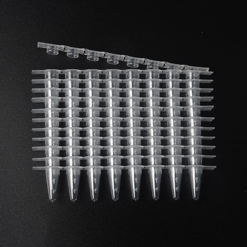 歐萊博0.1mlPCR8連排管（透明）+平蓋（透明）